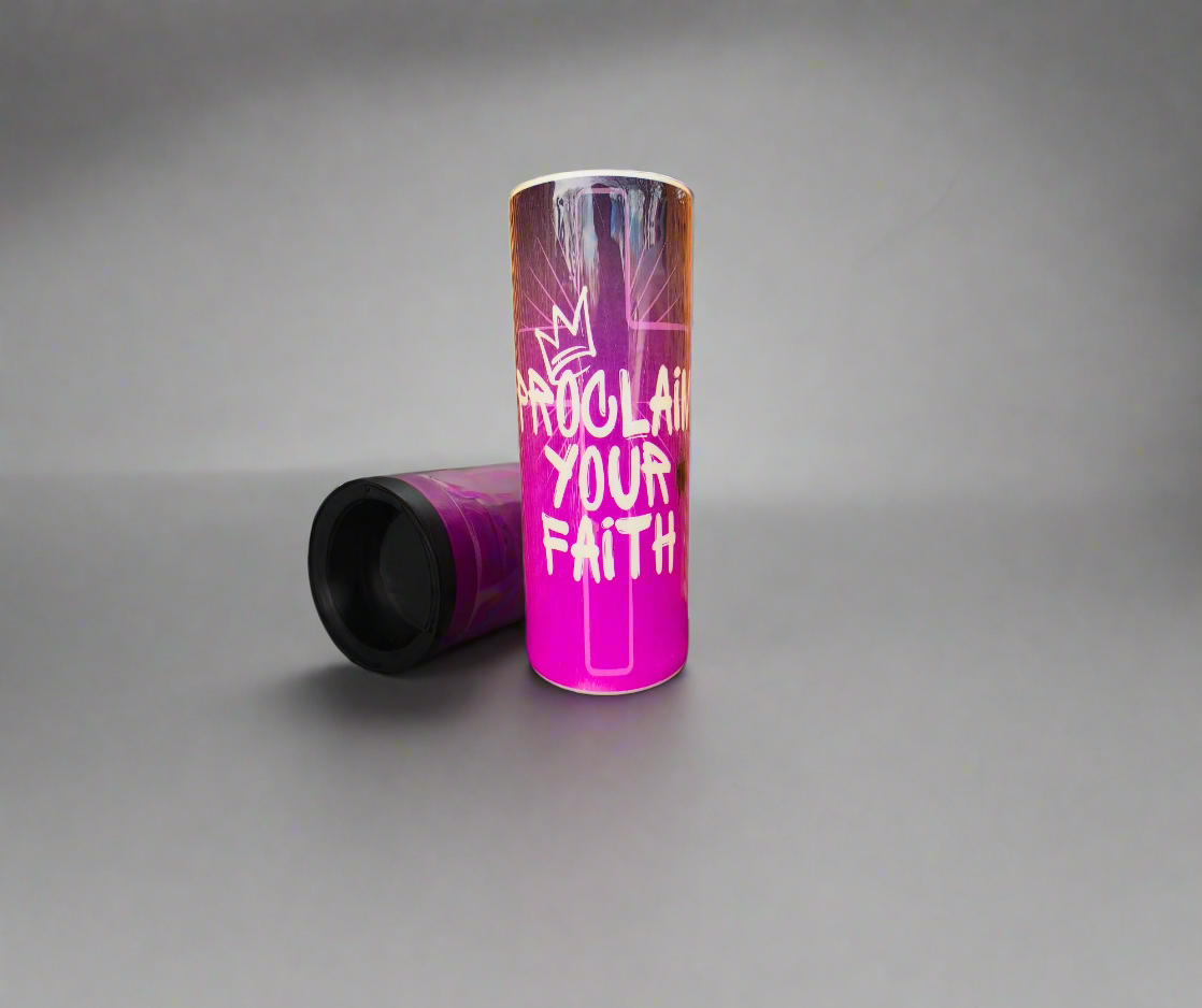 Proclaim Faith Tumbler: Handcrafted 20oz Proclaim Your Faith Bluetooth speaker