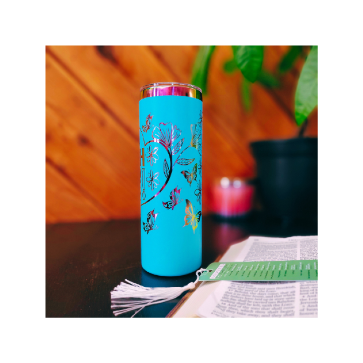 Proclaim Faith Tumbler: Handcrafted 20oz –Proclaim Faith Over Fear Blue