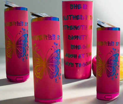Proclaim Faith Tumbler: Handcrafted 20oz-Proverbs 31 Women Bluetooth Speaker